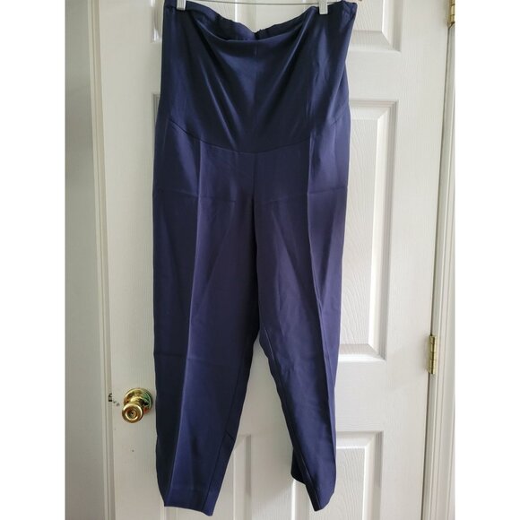 J. Crew Womens Maternity Navy Blue Jamie pants trousers size 16 New career - Picture 2 of 6